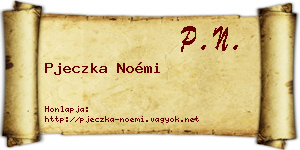 Pjeczka Noémi névjegykártya